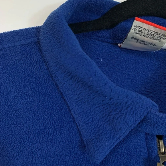 VTG Mickey Inc Walt Disney Fleece Sweatshirt Mickey Mouse Mens XL Front Zip FLAW - Picture 9 of 15